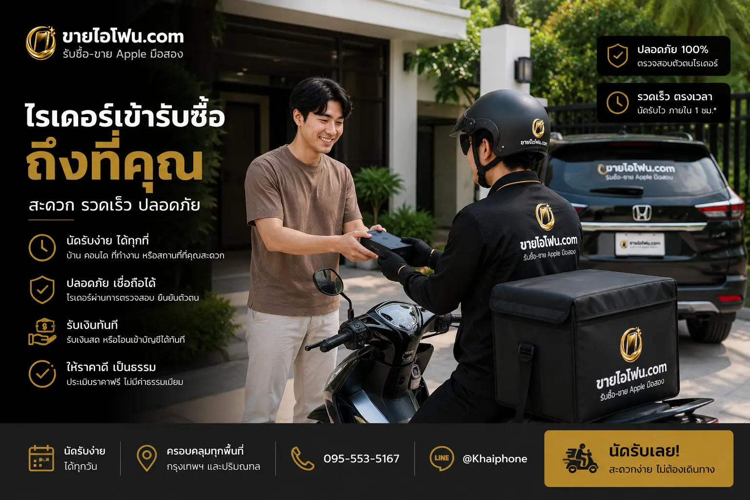 ไรเดอร์เข้ารับซื้อถึงที่คุณ